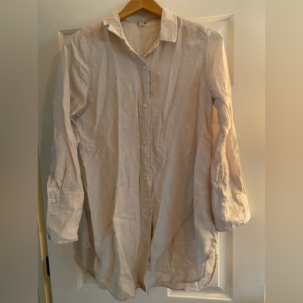 Jcrew linen/cotton blend swim cover up